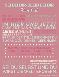 Sei bei dir- bleib bei dir Manifest 2