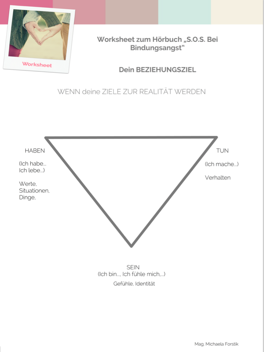 worksheet ziele